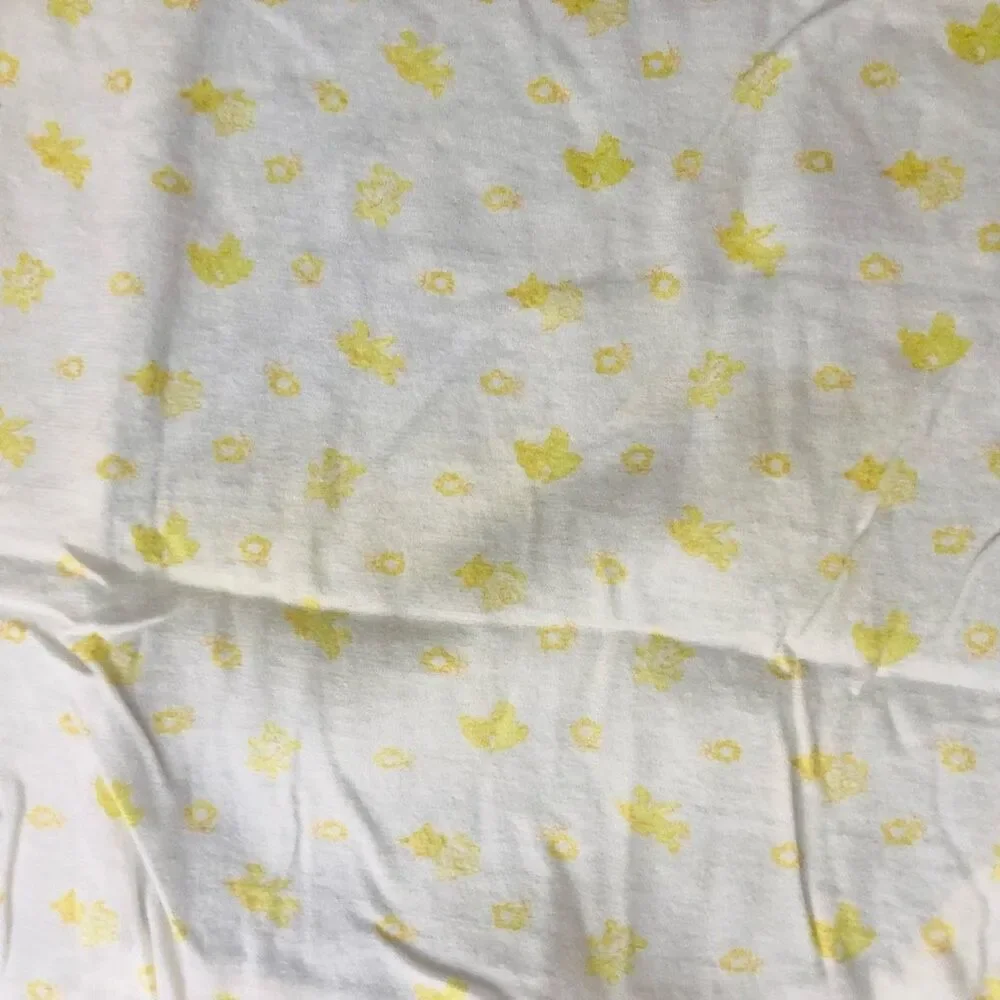 Vintage Carters Baby‎ Blanket and Fitted Sheet Set Yellow Animal Print Cotton